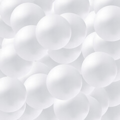 Background of white balls. Abstract vector background. Eps 10