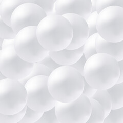 Background of white balls. Abstract vector background. Eps 10
