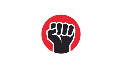Obraz premium Raised Fist Symbol of Power isolated on transparent background 
