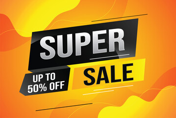 super sale poster banner graphic design icon logo sign symbol social media website coupon

