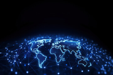 Obraz premium Technology abstract network planet.