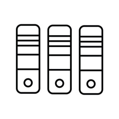 folder line icon with white background vector stock illustration