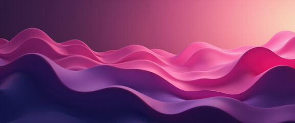 Abstract Pink and Purple Waves Background - Gradient Design, Sunset Colors