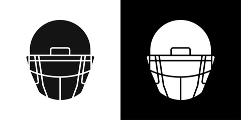 Fototapeta premium american football helmet icon line art vector