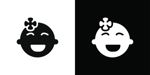 baby dental icon line art vector