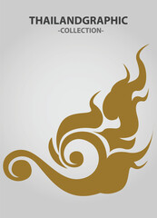 Vector element ethnic decorative ornament ethnic thai illustration