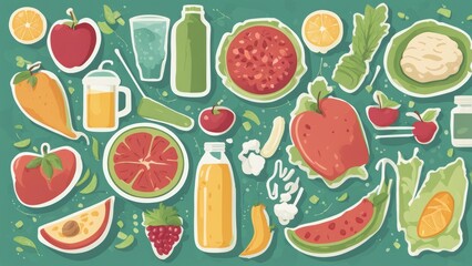 seamless pattern with vegetables