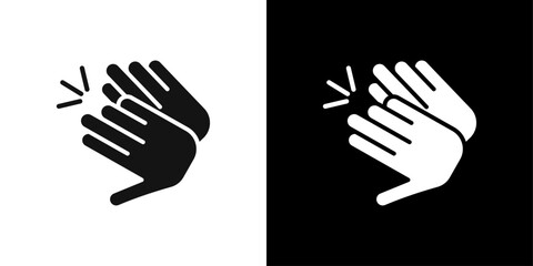 Obraz premium Clapping hand icon line art vector