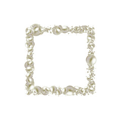 Photo frame made of silver balls. Decorative element. Eps 10