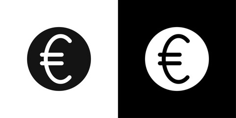 EURO icon line art vector
