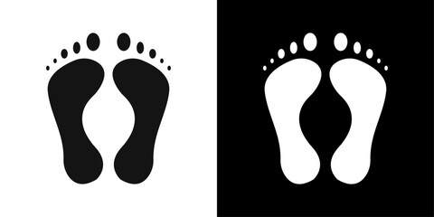 foot icon line art vector