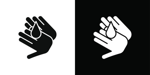 hand gel icon line art vector
