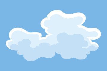 Cloud icon. Abstract white cloudscape icon symbol. Shapes in flat style. cloudy design element
