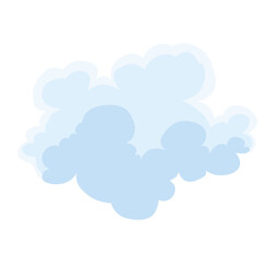 Cloud icon. Abstract white cloudscape icon symbol. Shapes in flat style. cloudy design element