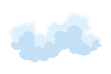 Cloud icon. Abstract white cloudscape icon symbol. Shapes in flat style. cloudy design element