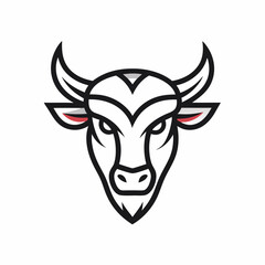 Bull head logo art vector illustrator