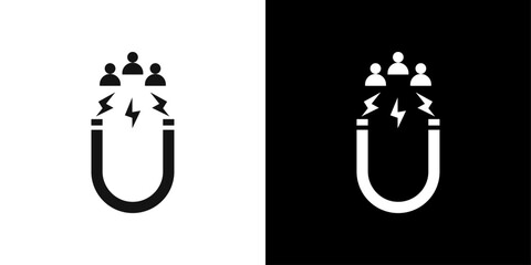 User Engagement icon line art vector