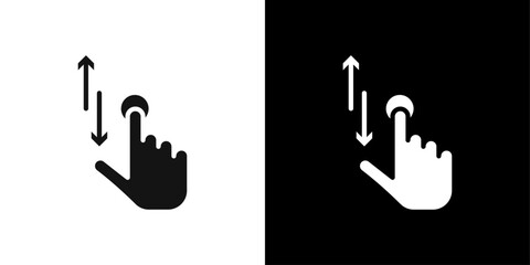 Vertical Swipe Icon line art vector