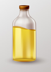 Coconut oil in jar. Summer organic fruit for healthy lifestyle. Cartoon symbol for any design advertising. Hand drawn illustration isolated on white background