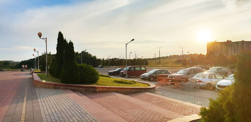 Brest, Belarus - 08.08.2024 - Streets of the city. Outdoors