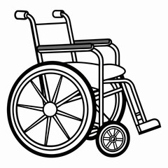 Wheelchair art vector illustrator