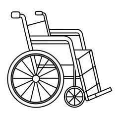 Fototapeta premium Wheelchair art vector illustrator