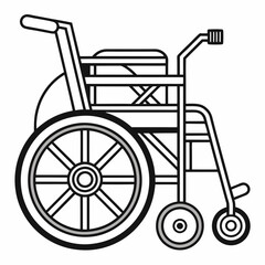 Wheelchair art vector illustrator
