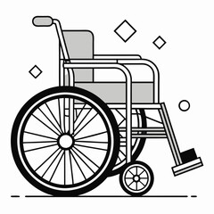 Wheelchair art vector illustrator