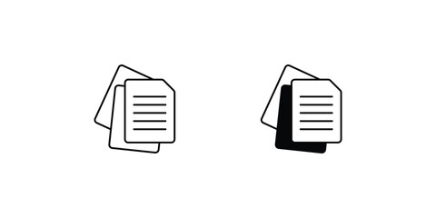 paper set icon with white background vector stock illustration