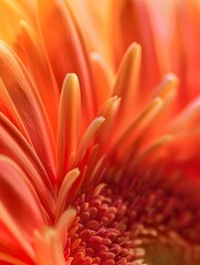 Fototapeta premium Gerbera flower close up. Macro photography. Card Gerbera Flower. Natural romantic conceptual floral Macro background