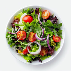 salad mixed greens tomatoes onions healthy fresh vegetables bowl organic green lettuce dish meal nutrition colorful vegan vegetarian raw diet appetizer cuisine 