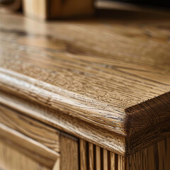 wood furniture table texture grain finish close-up detail surface brown wooden polished craftsmanship carpentry solid wood corner edge interior
