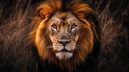 Fototapeta premium Majestic Lion Portrait