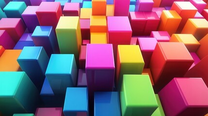 Obraz premium Abstract Colorful Cubes