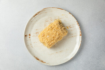 A delicious Napoleon dessert. Close-up