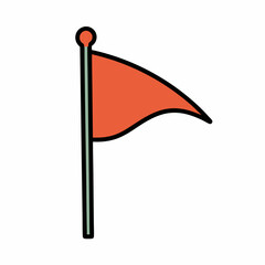 Back to school flag hand drawn