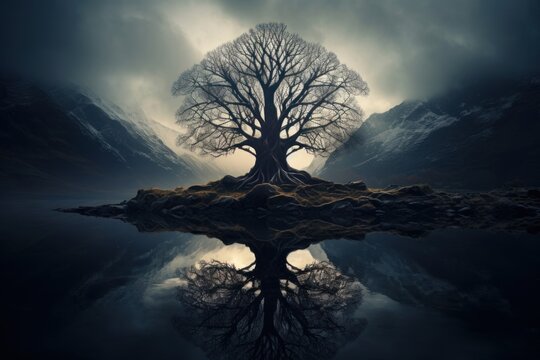 Tree landscape outdoors nature.