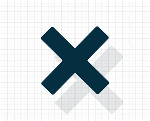 Obraz premium Vector dark color icon with shadow on light checkered background