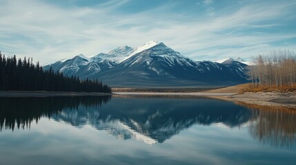 Mountain Reflection in Calm Lake