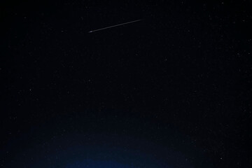 Perseid meteorite on a starry night