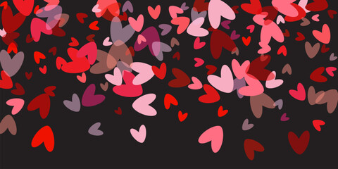 seamless pattern with red and white hearts