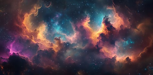 Fototapeta premium Vibrant Nebula background