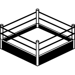 Boxing Ring  art vector illustration