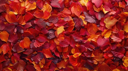 A colorful autumn leaves background with vibrant reds, oranges, and yellows, capturing the essence of fall
