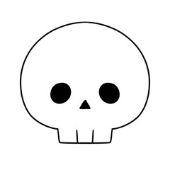 白黒　シンプルなどくろ