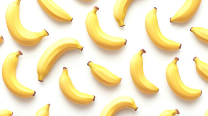 banana pattern isolated on white background, photo