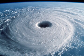 A Satellite View Of An Intense Hurricane