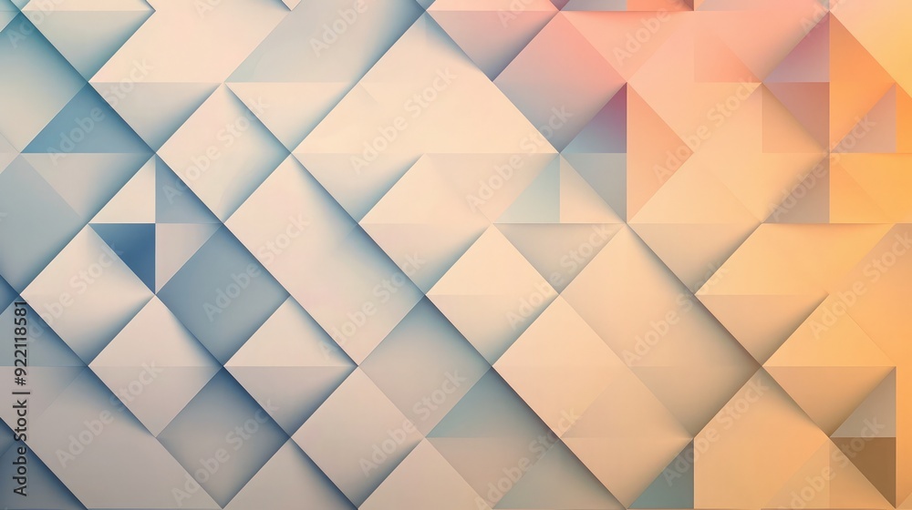 Poster a minimalist triangle pattern background with subtle gradients and a modern design aesthetic