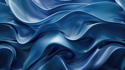 Obraz premium A modern abstract wave pattern background in shades of blue, offering a dynamic and fluid design