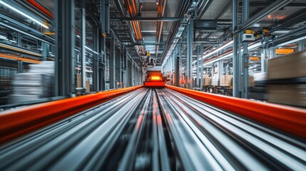 Conveyor Belt System in Modern Factory